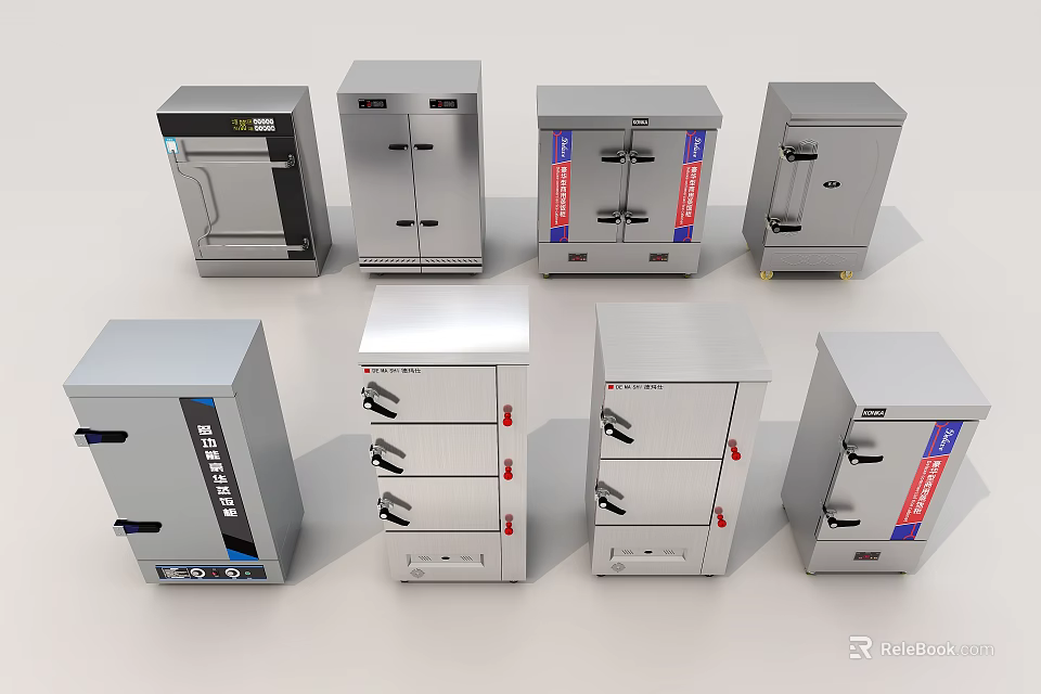 Stainless Steel Kitchen Appliances With Various Styles And Modern Design Features 3d model 