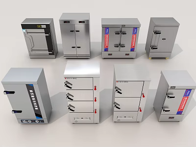 Stainless Steel Kitchen Appliances With Various Styles And Modern Design Features 3d model