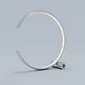 Modern C shaped LED Desk Lamp With Sleek Metal Base And Bright Illumination