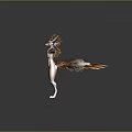 Anthropomorphic Fox Game Character With Brown White Fur Spiked Ears Bushy Tail And Outstretched Arms