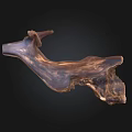 Natural Stone Wood Sculpture With Unique Organic Form And Natural Texture