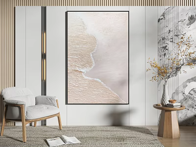 Modern Decorative Painting Beach Decorative Painting 3d model