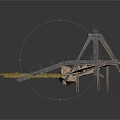 Metal Bridge Structure With Deck Supports Grass And Dirt Surroundings