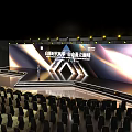 Luxury Tea Break Area In Grand Event Venue With Comfortable Seating And Elegant Lighting