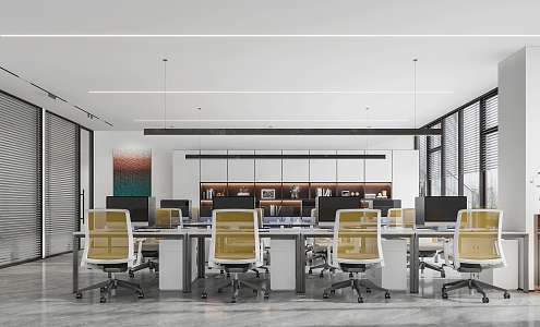 Simple office area 3d model