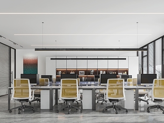 Simple office area 3d model