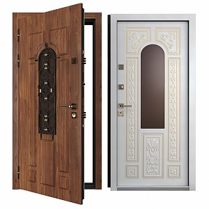 European-style swing door 3d model