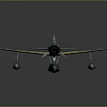 Green Military Aircraft Model With Red Circle Markings And Yellow V171 Identification Number
