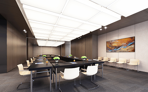 Modern Meeting Room Office Meeting Room Hall 3d model