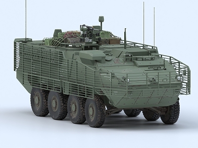 armored vehicle combat vehicle wheeled combat vehicle wheeled armored vehicle military vehicle tank reconnaissance vehicle 3d model