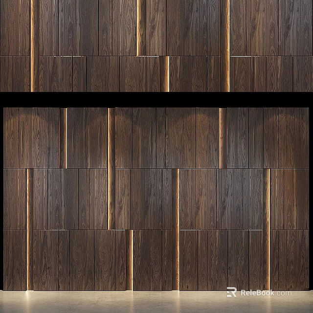 Dark Brown Hardwood Flooring With Natural Wood Grain Plank Design For Modern Home Interior 3d model 