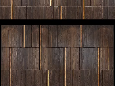 Dark Brown Hardwood Flooring With Natural Wood Grain Plank Design For Modern Home Interior 3d model