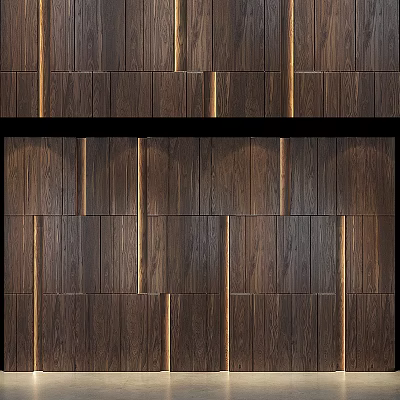 Dark Brown Hardwood Flooring With Natural Wood Grain Plank Design For Modern Home Interior 3d model