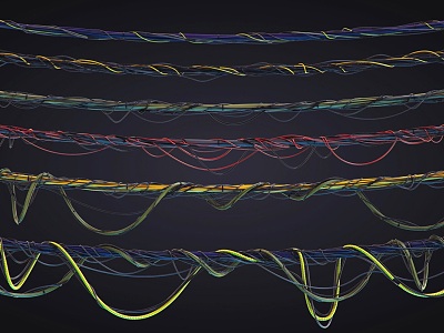 Industrial Wire and Cable Combination Industrial Electricity Clutter Wire and Cable Computer Electrical Cable Wire Combination Clutter Office Wire and Cable model