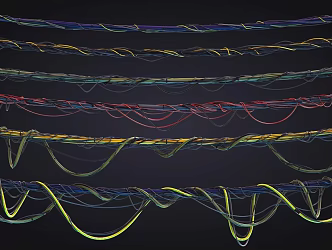 Industrial Wire and Cable Combination Industrial Electricity Clutter Wire and Cable Computer Electrical Cable Wire Combination Clutter Office Wire and Cable 3d model