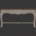 Rustic Coffee Table With Wooden Tabletop And White Carved Legs For Home Living