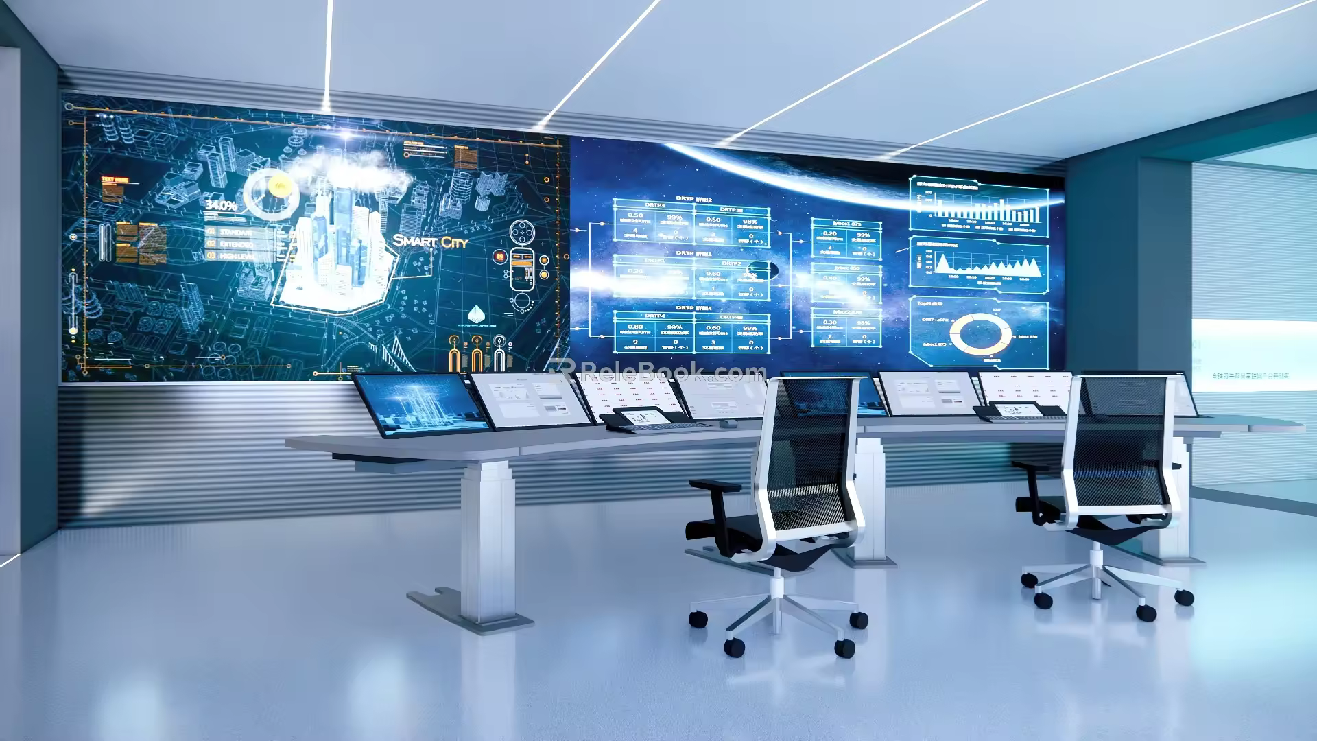 Technology Platform Control Room 3d model