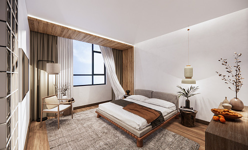 Interior of Quiet Room and Homestay 3d model