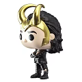 Loki Funko Pop Collectible Figure With Golden Horns Black Hair And Arms Crossed