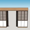 Modern Decorative Cabinet With Wooden Top Glass Doors And White Storage Compartments