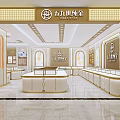 Luxury Jewelry Store Interior Design With Glass Display Counters And Gold Accents