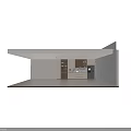 Modern Kitchen Wine Cabinet With Glass Doors Wooden Cabinets And Marble Countertop