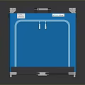 Blue Portable Storage Cabinet With Shelves And Wheels For Home Organization