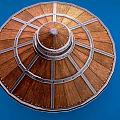 Dome Shaped Wooden Siege Tower With Metal Frame And Small Windows
