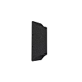 Black Outdoor Wall Mounted Light With Matte Metal Finish And Installation Holes