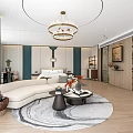 Hotel Room With City View Large Windows Comfortable Bed Sofa And Modern Interior Decor