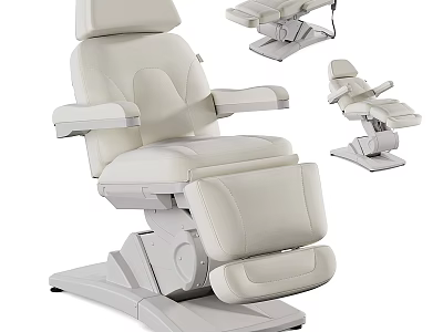 Light Beige Massage Chair With Adjustable Recline And Multiple Angles Design 3d model