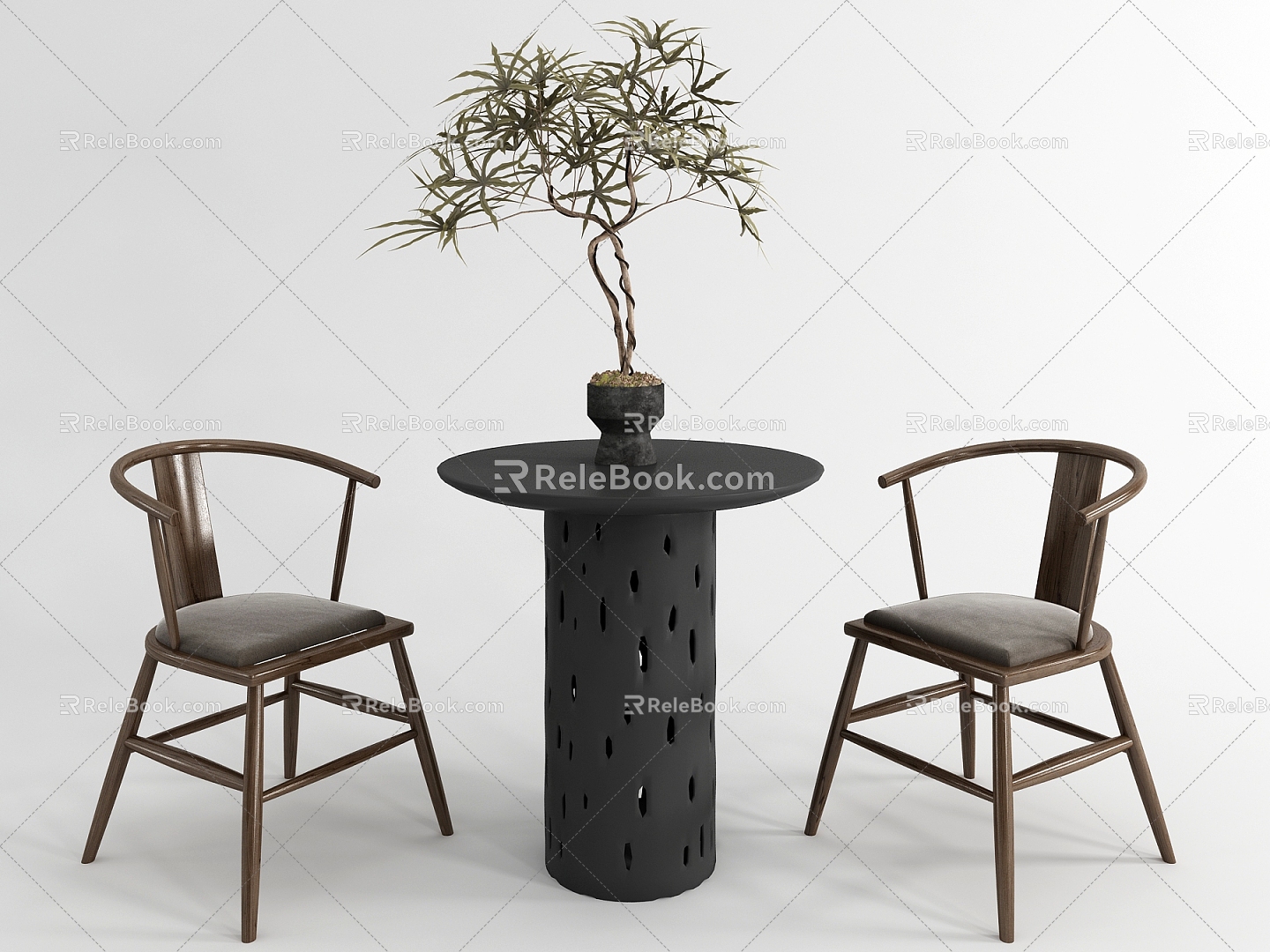 Table and chair combination 3d model