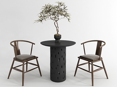 Table and chair combination 3d model