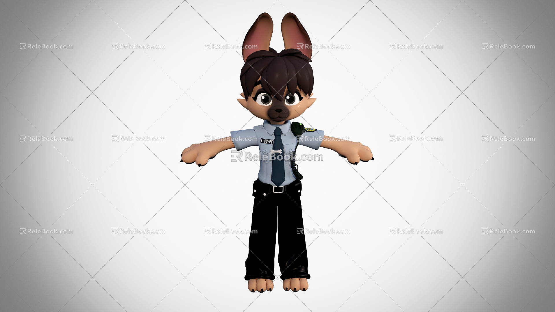 Animal Police Game Characters Police Cartoon Fox Game Characters 3d model