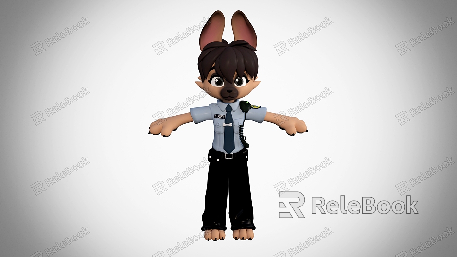 Animal Police Game Characters Police Cartoon Fox Game Characters model