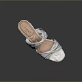 Women's Sandals With Crisscross Satin Straps Block Heel Leather Insole Elegant Summer Footwear