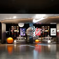 Nike Brand Retail Store Interior With Shoes Display And Decorative Elements 3d model