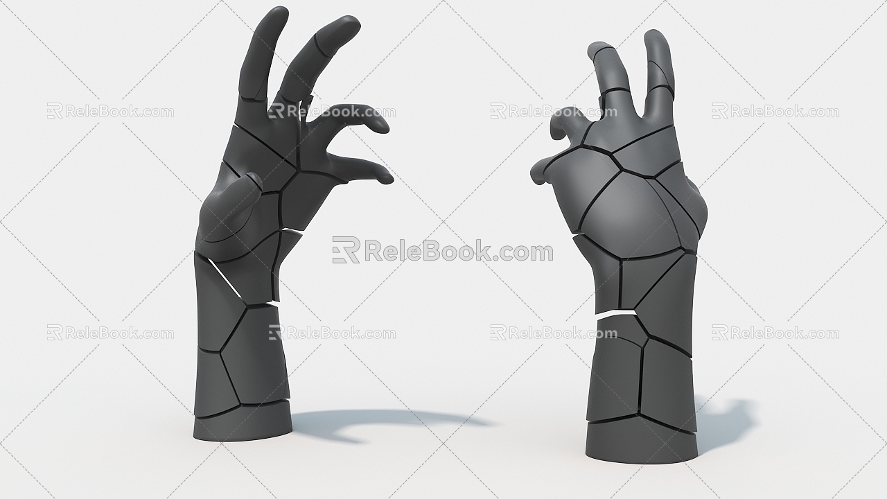 Hand Trophy Hand Mechanical Device Cypunk Sphere Hard Surface High Tech Industrial Parts 3d model