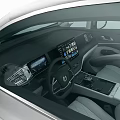 Modern White MPV Car With Dual Sunroof And Stylish Front Grille Design