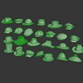 Modern hat various hats 3d model
