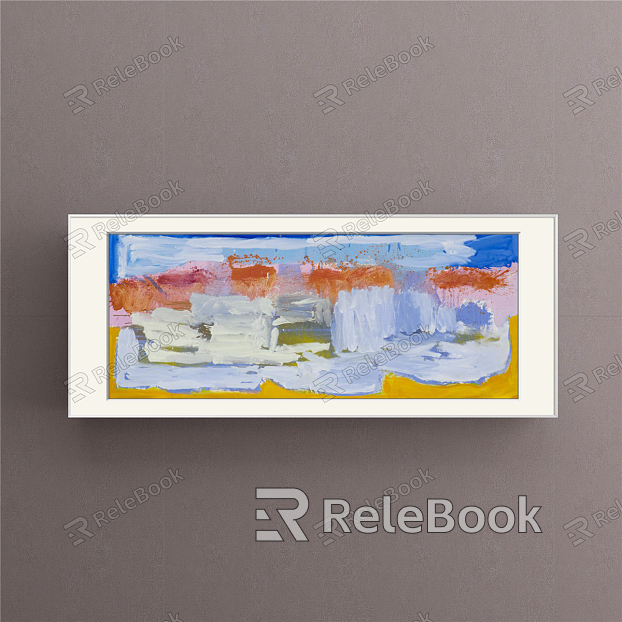 Modern abstract painting simple blue bedroom abstract model