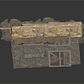Detailed Geological Stratified Layers Model With Underground Structures And Metal Base Platform