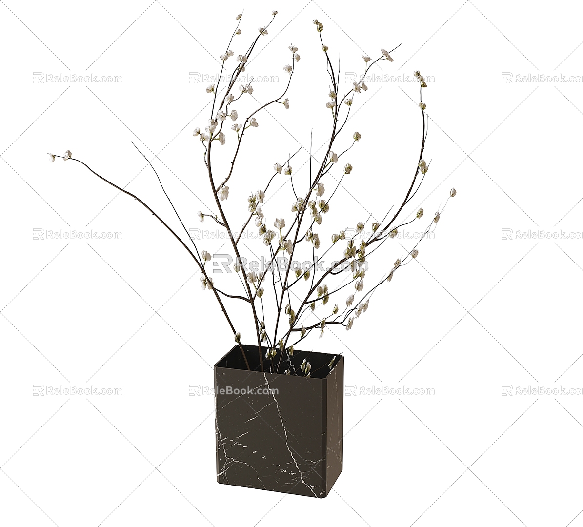 Modern flower arrangement 3d model