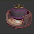 Ceramic Daily Life Product Round Container With Lid Sand And White Egg Inside