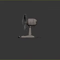 Vintage Retro Electric Fan Featuring Metal Grille Blades Base And Power Cord