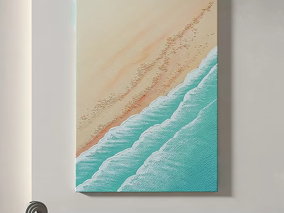 Modern minimalist abstract decorative painting 3d model