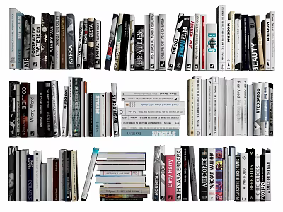 Assorted Books And Magazines Collection With Colorful Covers Various Sizes And Stacked Piles 3d model