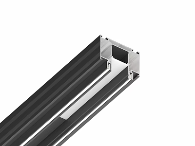 Modern Decorative Ornament Set With Metal Silver Black Striped Long Frame 3d model