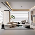 modern living room 3d model