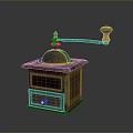 ELMA Vintage Coffee Grinder 3D Computer Model with Crank and Drawer